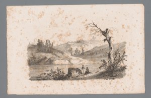Heuvellandschap met rivier