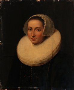 Portret van een dame door Paulus Moreelse