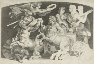 Camee met de triomf van Germanicus en Agrippina door Paulus Pontius (attributed to)