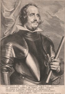 Nobilissimus Vir Ac D. Emanuel Frockas Finyra. et Pimentel Comes de Feria Eqes ordinis Militaris S. Jacobi Dominus Sæ. Benedictæ Regiæ ac Catholicæ Suæ Maiestatis Consiliarius Cubicularius Etc. door Paulus Pontius