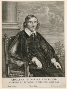 Portret van Adolph Vorst, professor in Leiden door Paulus Pontius