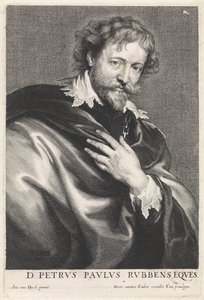 Portret van de schilder Peter Paul Rubens door Paulus Pontius