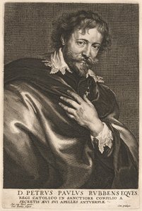 Peter Paul Rubens door Paulus Pontius after Sir Anthony van Dyck