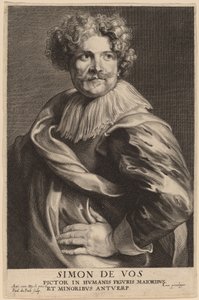 Simon de Vos door Paulus Pontius after Sir Anthony van Dyck