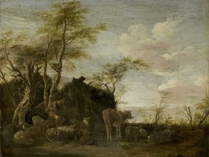 Een herdershut door Paulus Potter