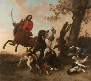 Berenjacht door Paulus Potter