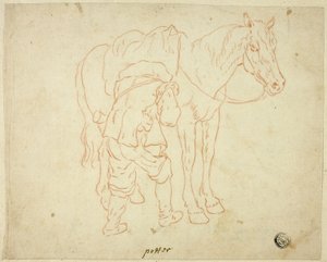 Man die Zadel op Paard Aanpast door Paulus Potter