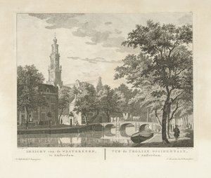 Gezicht op de Westerkerk en Westerhal, gezien vanaf de Keizersgracht