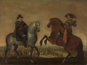 Prinsen Maurits en Frederik Hendrik te paard