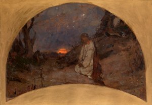 Agonie in de tuin van olijven (schets voor de decoratie van de Sint-Vladimirkathedraal in Kiev, Oekraïne) door Pavel Alexandrovich Svedomsky