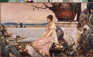 Romeinse vrouw bij de put door Pavel Alexandrovich Svedomsky