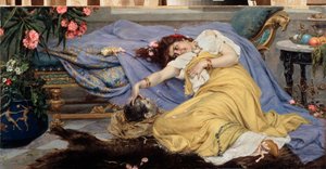 Fulvia met het hoofd van Cicero door Pavel Alexandrovich Svedomsky