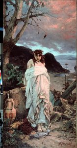 Meduse Representatie van een van de gorgonen met hypnotische blik - Schilderij van Pavel Alexandrovich Svedomsky (1849-1904) 1882 State Tretyakov Gallery, Moskou door Pavel Alexandrovich Svedomsky