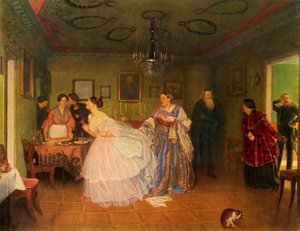De Verkering van de Majoor, of Hij Verbetert zijn Situatie, 1848, 1965 door Pavel Andreevich Fedotov