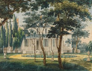 Een landhuis, mogelijk het landhuis van generaal Moreau in Morrisville..., 1811-ca. 1813