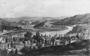 Een stad aan de Mohawk-rivier in de staat New York