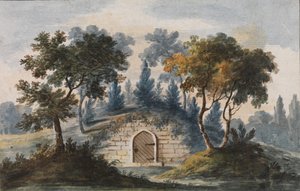 Graf van Generaal Washington in Mount Vernon Kopie na Gravure in The Port Folio..., 1811-ca.1813 door Pavel Petrovic Svin