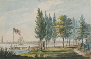 Philadelphia vanaf de overkant van de Delaware River, 1811-ca. 1813