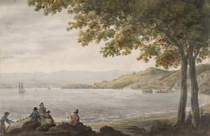 Shad-vissers aan de oever van de Hudson-rivier door Pavel Petrovic Svin