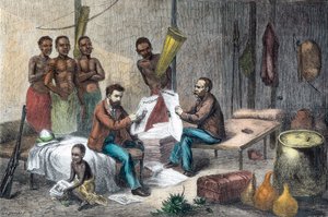 Livingstone en Stanley ontvangen kranten in Centraal-Afrika, 1871-1873