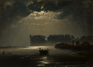 De Noordkaap bij Maanlicht, 1848