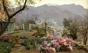 Bloementuin bij Bellagio door Peder Monsted