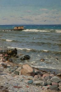 P. Mønsted, Aan het strand