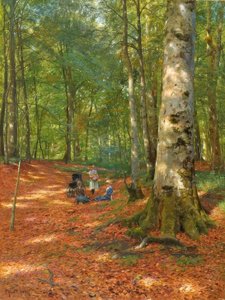 P. Mönsted, In de boslichting door Peder Monsted