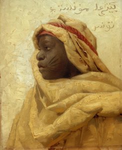 P. Mönsted, Portret van een Nubische man
