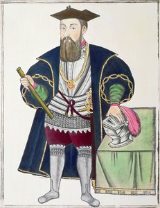 Portret van Vasco da Gama door Pedro Barretto de Resende