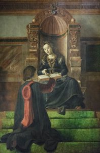 Allegorie van de retorica, ca. 1477-82 door Pedro Berruguete