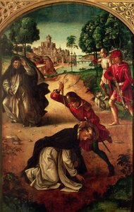 Moord op Sint-Pieter van Verona, laat 15e eeuw door Pedro Berruguete