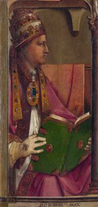 PIUS II - Paus Pius II door Berruguete, Pedro (1450-1503). Olie op hout, afmeting: 116x52, ca. 1473-1475, Galleria nazionale delle Marche, Urbino door Pedro Berruguete