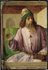 Portret van Aristoteles, Griekse filosoof door Pedro Berruguete