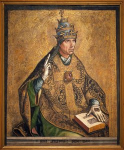 Portret van paus Sint Gregorius door Pedro Berruguete