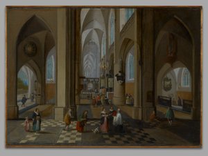 Interieur van een gotische kerk