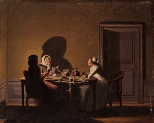 Lezen bij kaarslicht door Pehr Hilleström
