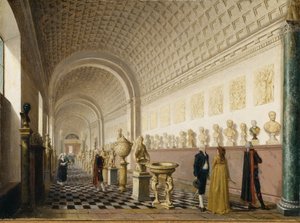 De Binnenste Galerij van het Koninklijk Museum in het Koninklijk Paleis, Stockholm, 1796