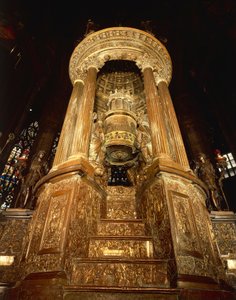 Italië, Lombardije, Milaan, kathedraal interieur, ciborium door Pellegrino Tibaldi bekend als "il Pellegrini" door Pellegrino Tibaldi