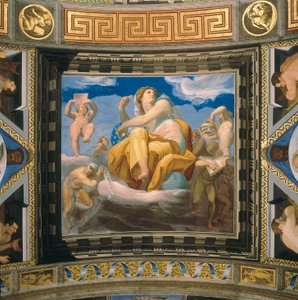 Personificatie van astrologie, Fresco als onderdeel van een serie van 7 vrije kunsten door Pellegrino Tibaldi