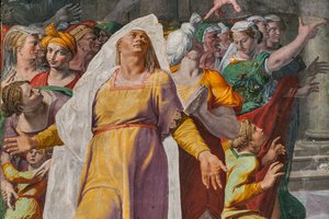 De Aankondiging van de komst van de Doper, Poggi Kapel door Pellegrino Tibaldi
