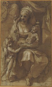 De Heilige Familie met de Jonge Johannes de Doper door Pellegrino Tibaldi