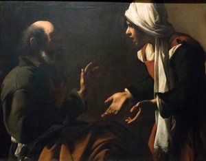 De Verloochening van Sint Petrus door Pensionante de Saraceni