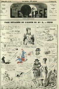 Losse pagina van Mademoiselle X. Omslag in 