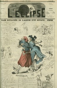 Losse pagina van een Zouave album. Omslag in 