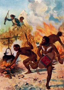 De Australische inboorlingen in de tijd van Captain Cook door Percy F.S. (after) Spence