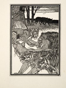 Een Dankbare Leeuwin, uit Honderd Anekdotes van Dieren, pub. 1924 door Percy J. Billingshurst