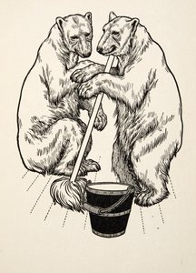 De berenwelpen, uit Honderd anekdotes van dieren, pub. 1924 door Percy J. Billingshurst