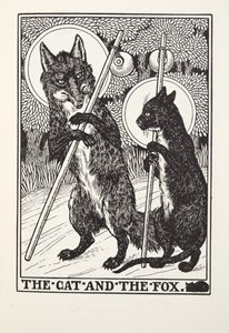 De Kat en de Vos, uit Fontaine Fabels, uitgegeven 1905