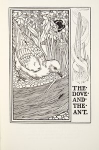 De duif en de mier, uit Fontaine Fabels, uitgegeven 1905